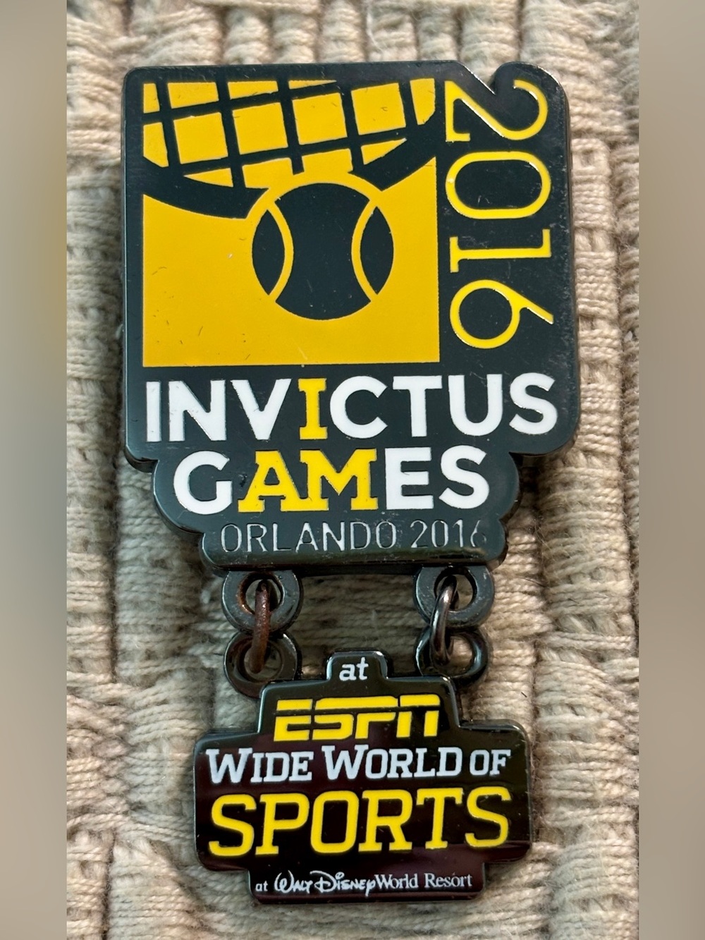 DISNEY 2016 ESPN Wide World of Sports Invictus Games Orlando Dangle Pin